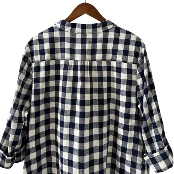 Boden Blue & White Gingham Pintuck Dress Size 18 - Picture 9 of 14